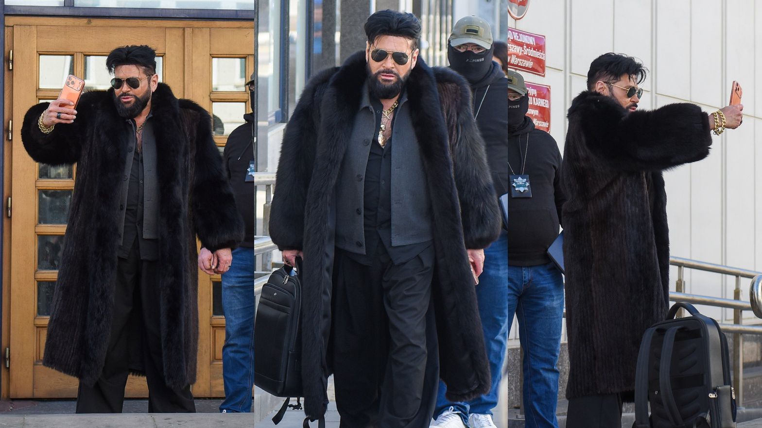 Odstrzelony Rutkowski W FUTRZE pędzi do sądu na rozprawę z Piotrem Krysiakiem. Po drodze znalazł czas na SZYBKIE SELFIE (ZDJĘCIA)