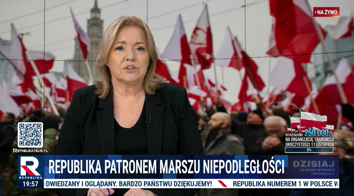 Republika tym razem chce 250 tys. zł od widzów. Jest patronem Marszu Niepodległości