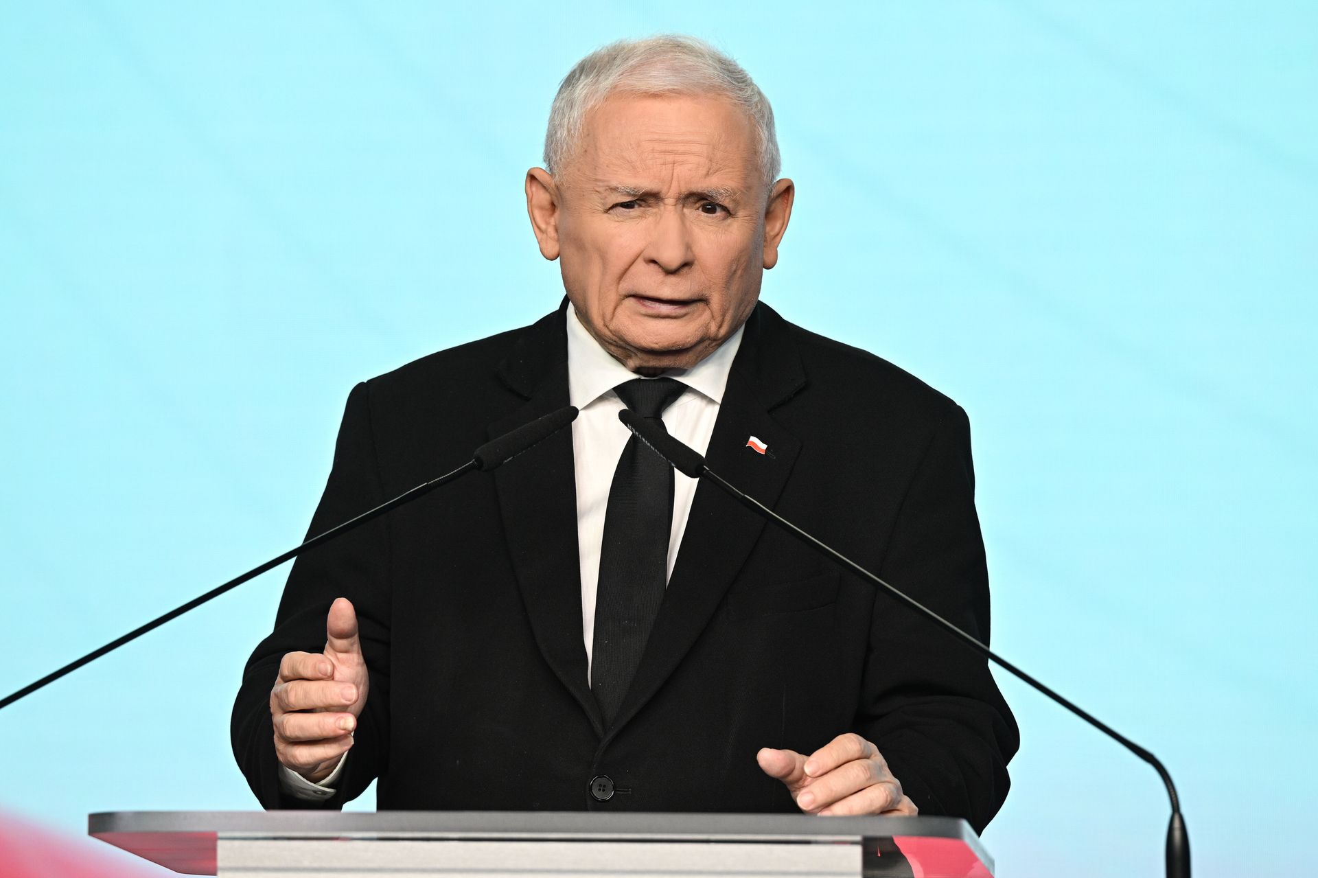 Spięcie na konferencji Kaczyńskiego. Najpierw było pytanie o Mejzę