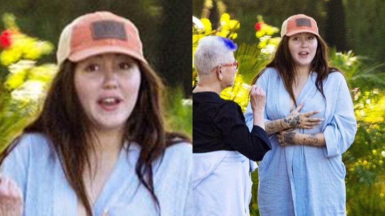 NATURALNA Noah Cyrus w szlafroku gaworzy z sąsiadami. Bez makijażu w końcu przypomina siebie?