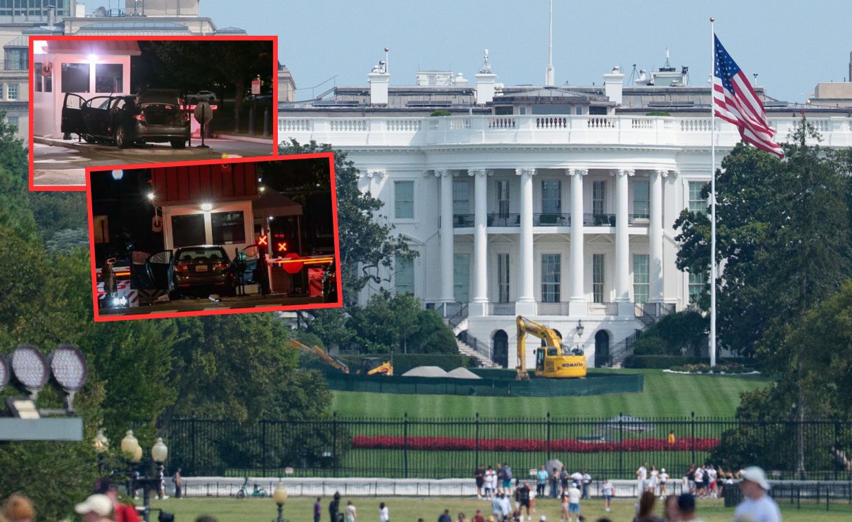Incydent przed Białym Domem. Samochód uderzył w bramę wjazdową