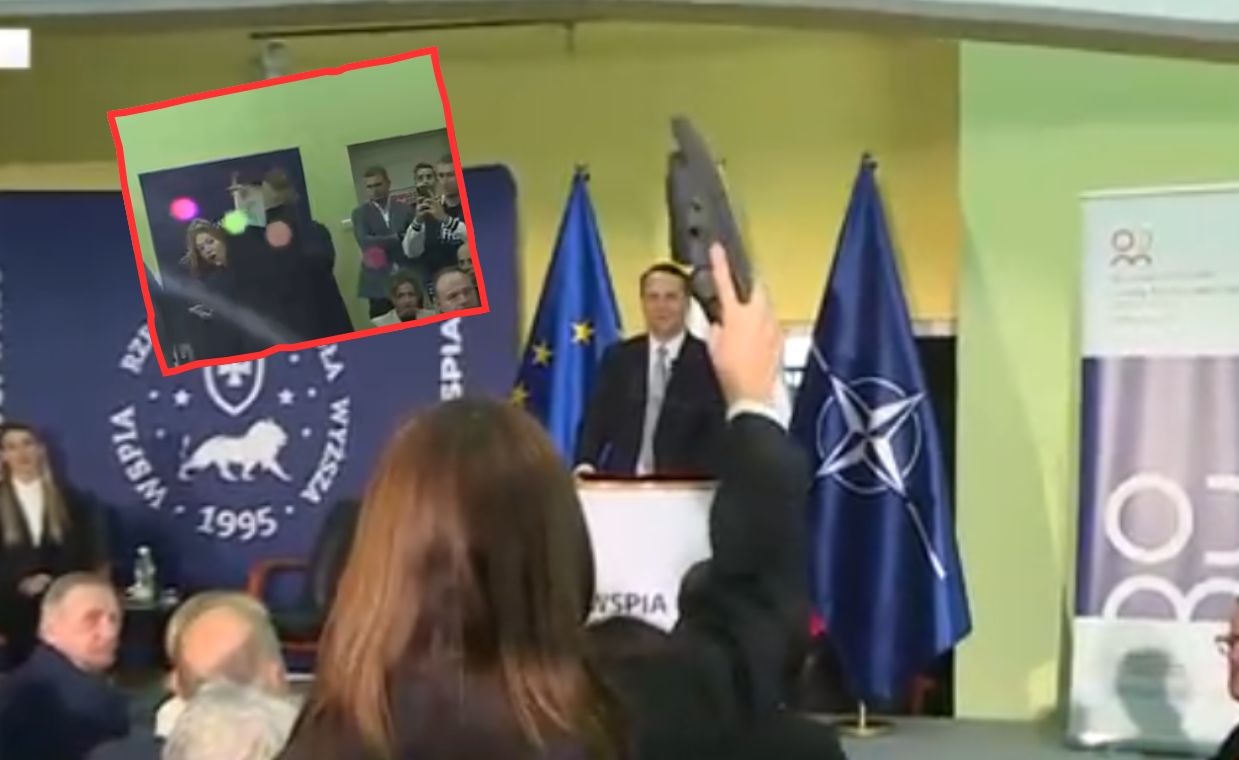 Krzyczała do Sikorskiego, iż kłamie. Została wyprowadzona