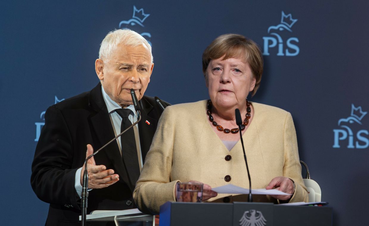 Kaczyński atakuje Merkel. Zwrócił się do Tuska