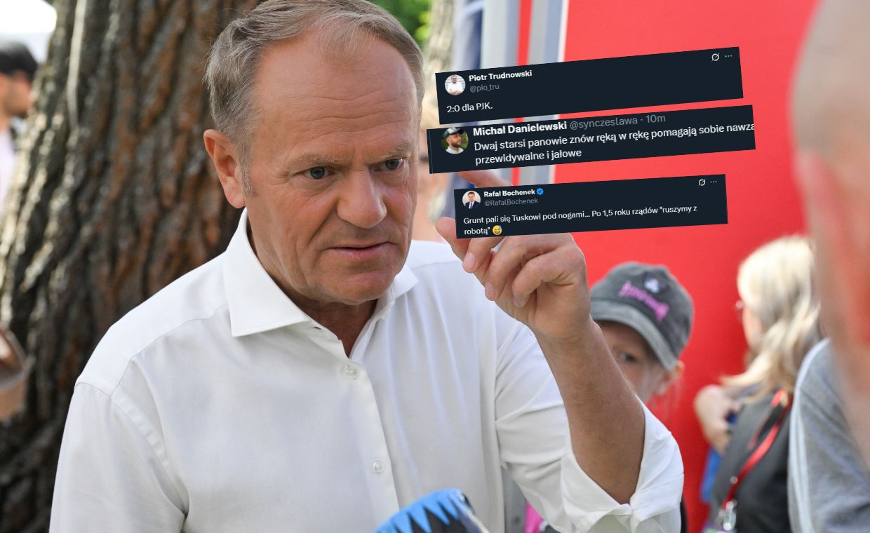 "2:0 dla Kaczyńskiego". Lawina komentarzy po słowach Tuska