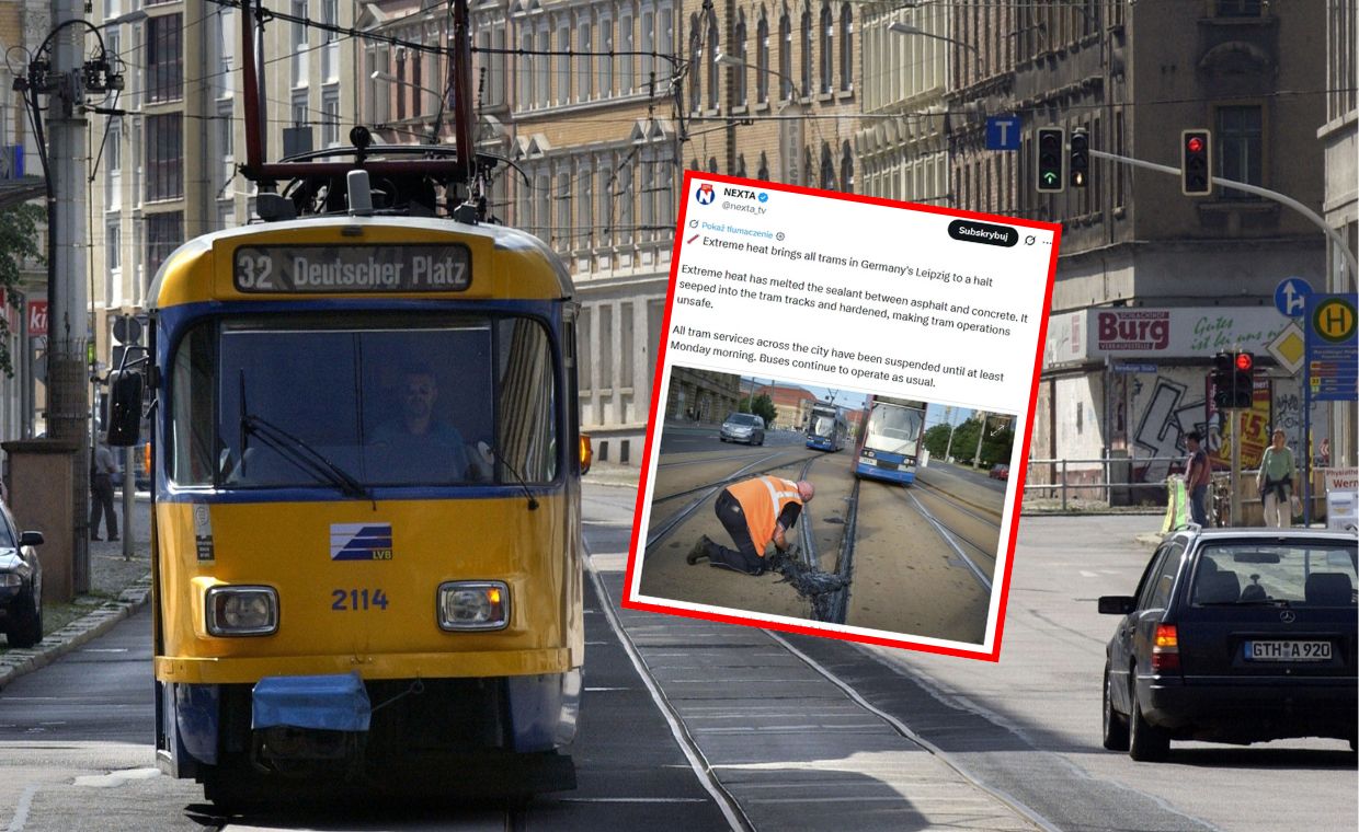 Upał sparaliżował niemieckie miasto. Nie jeżdżą choćby tramwaje