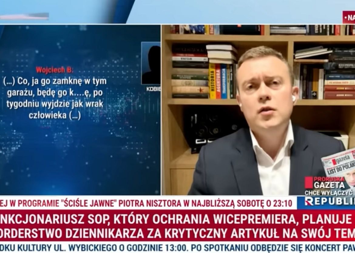 Funkcjonariusz SOP chciał zabić dziennikarz Republiki? Stacja ma nagranie