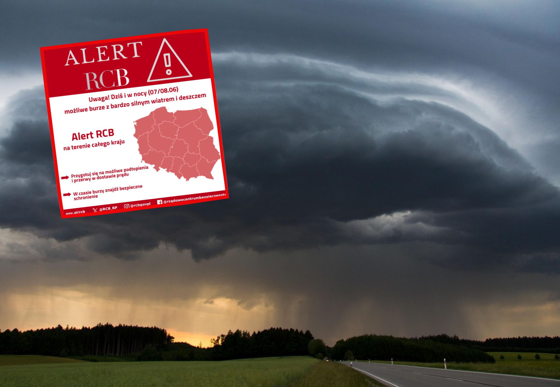 Alert RCB. Ostrzeżenie dla całej Polski