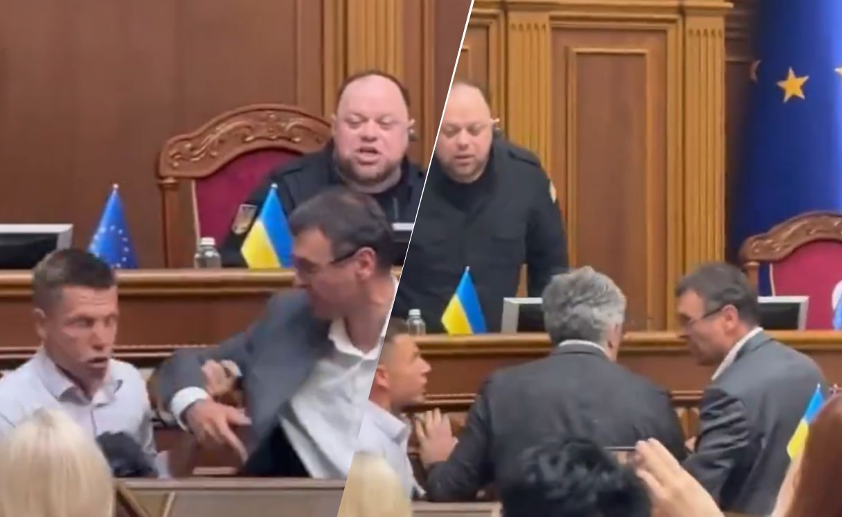 Rękoczyny w ukraińskim parlamencie.