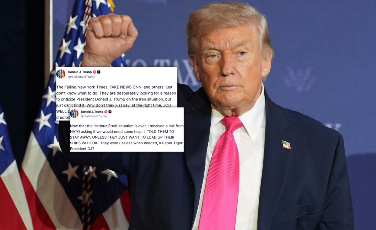 Trump z serią wpisów. Najpierw chwalił się sukcesami, potem zaatakował