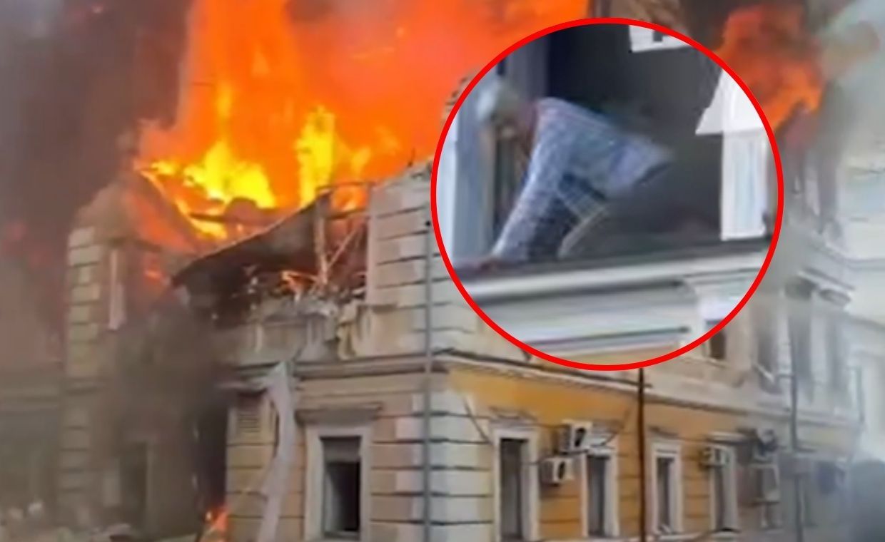 Atak na Akademię Nauk w Kijowie. "Ludzie chcieli skakać przez okna"