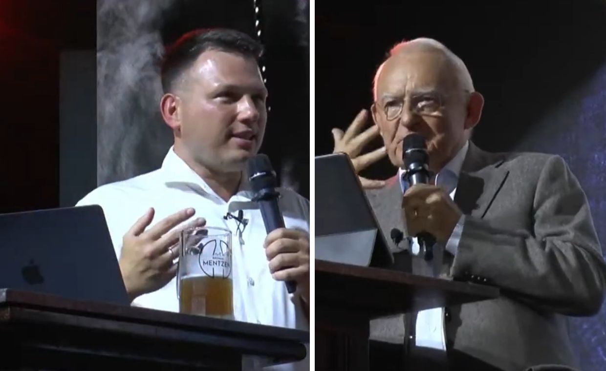 Dziadek u Mentzena na piwie. Pochwalił prezydenta ws. Ukrainy