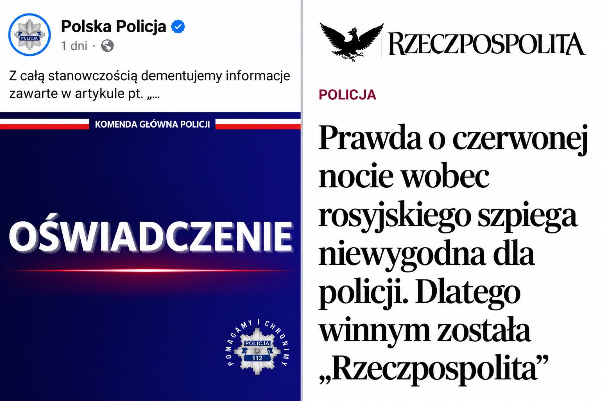 Policja zarzuca "Rzeczpospolitej" nierzetelność ws. Rubcowa. Redakcja odpowiada