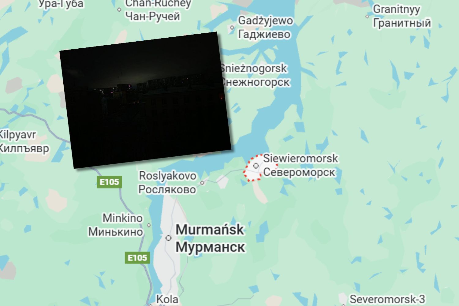 Blackout w głównej bazie Floty Północnej. Zima powaliła słupy