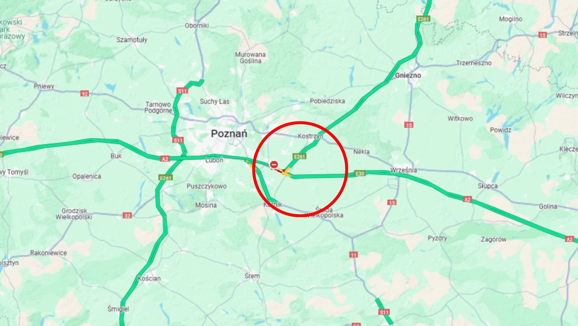 Wypadek pod Poznaniem. A2 w kierunku Warszawy zablokowana