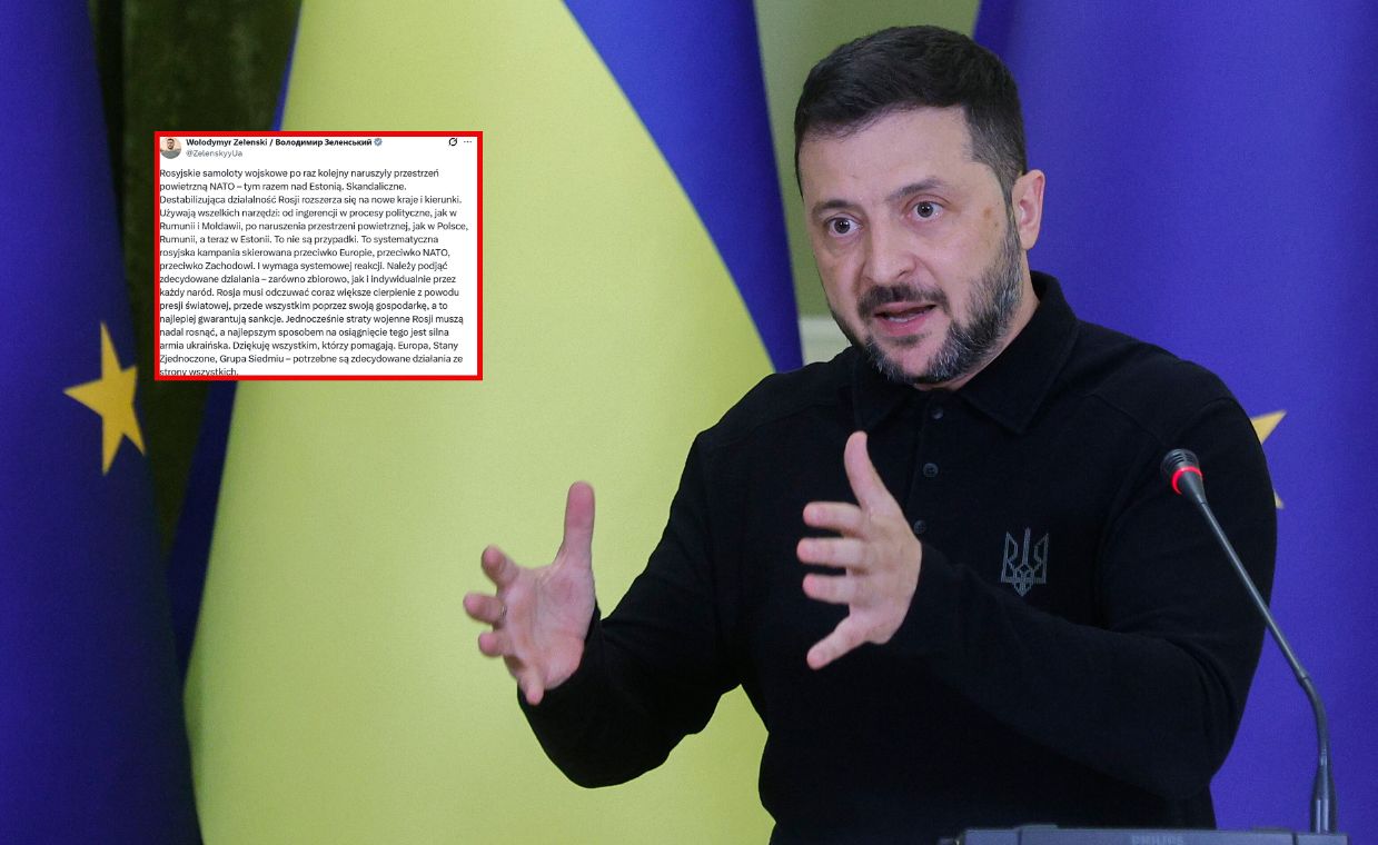 Zełenski o rosyjskich myśliwcach w Estonii. "Skandaliczne"