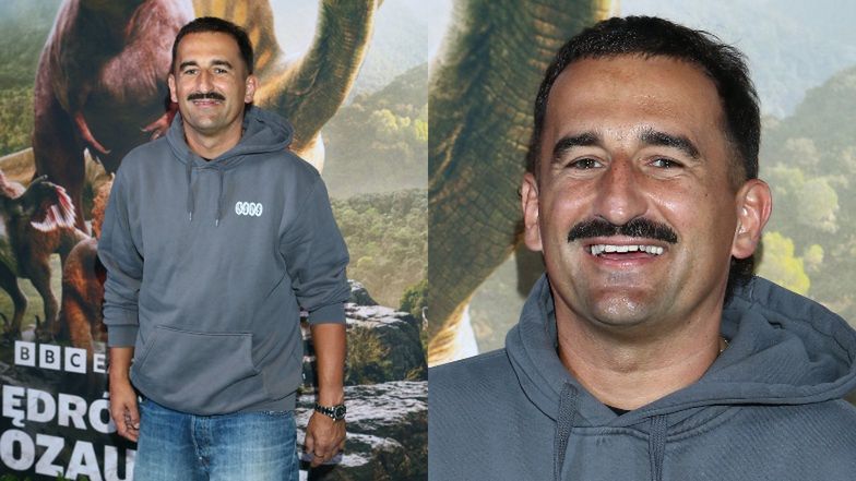 Odchudzony Michał Koterski rozdaje uśmiechy na premierze serialu. Życie singla mu służy?