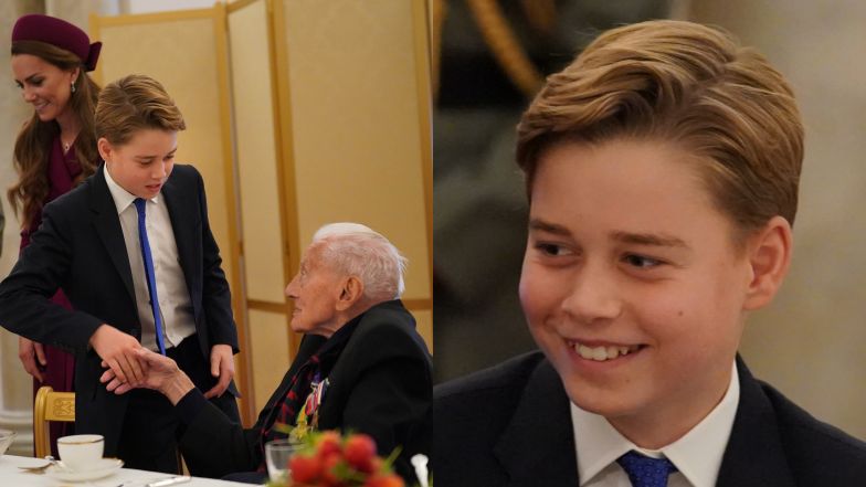 Książę George wprawia się w obowiązki rodziny królewskiej na spotkaniu z weteranami wojennymi