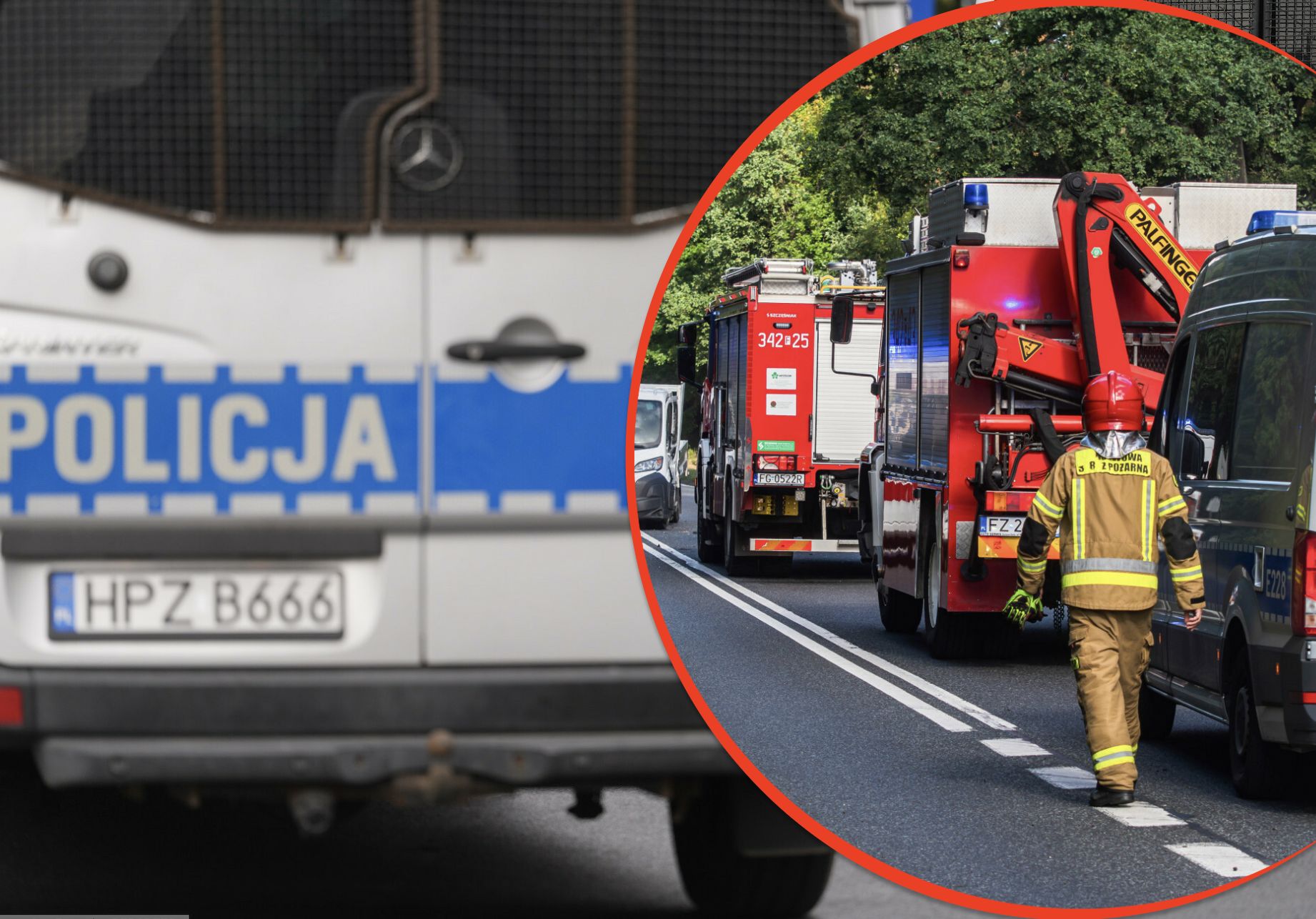 Spalone ciało w aucie. Wypadek na DW 106 pod Stargardem