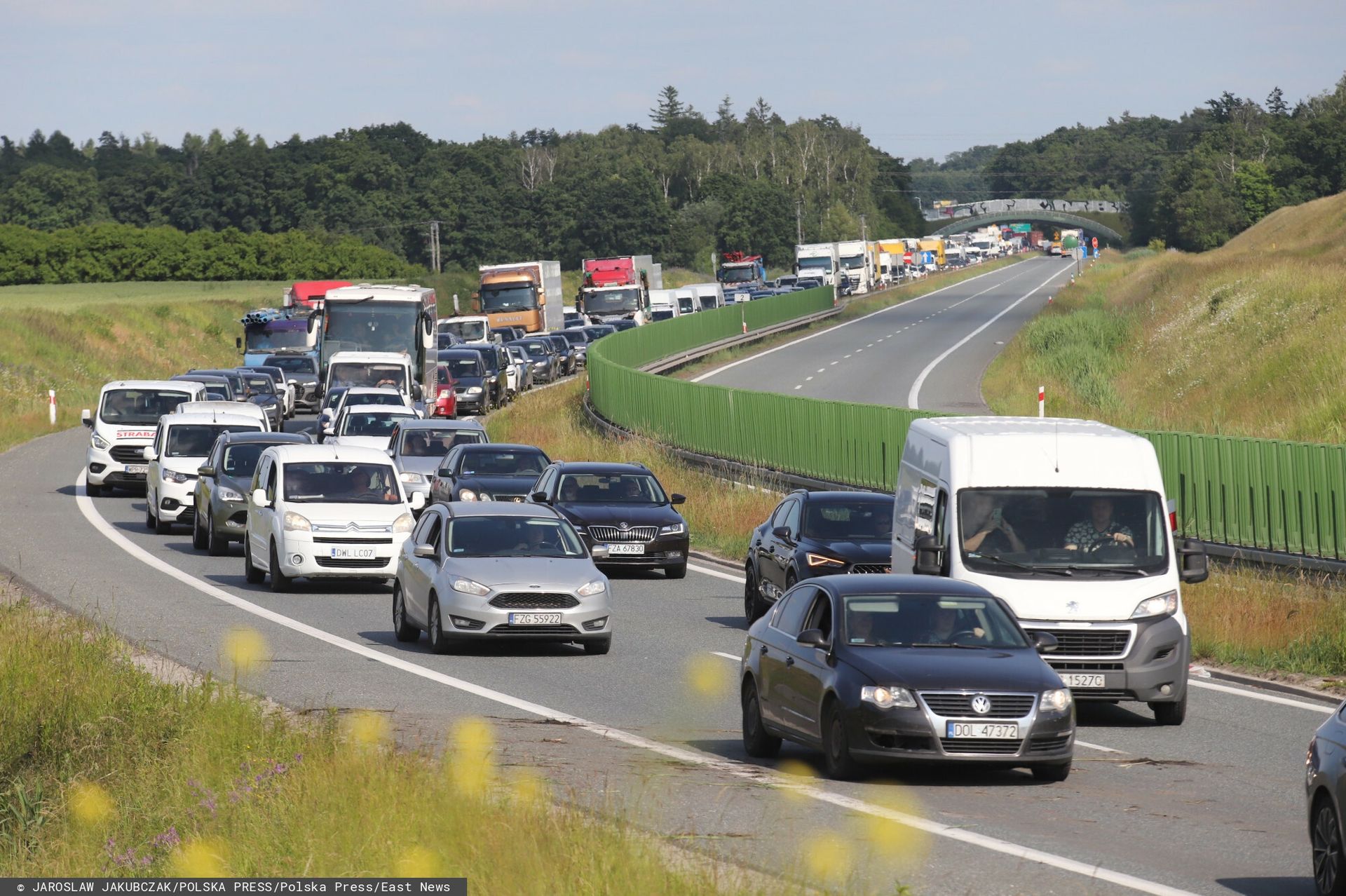 Pożar ciężarówki na S12. Gigantyczny korek i chaos pod Lublinem