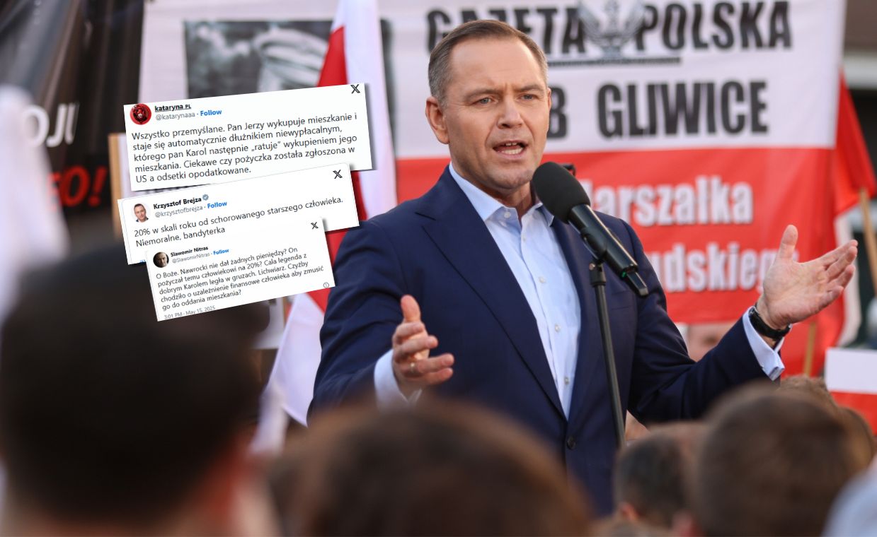 Pożyczka od Nawrockiego na procent. "Niemoralne, bandyterka"