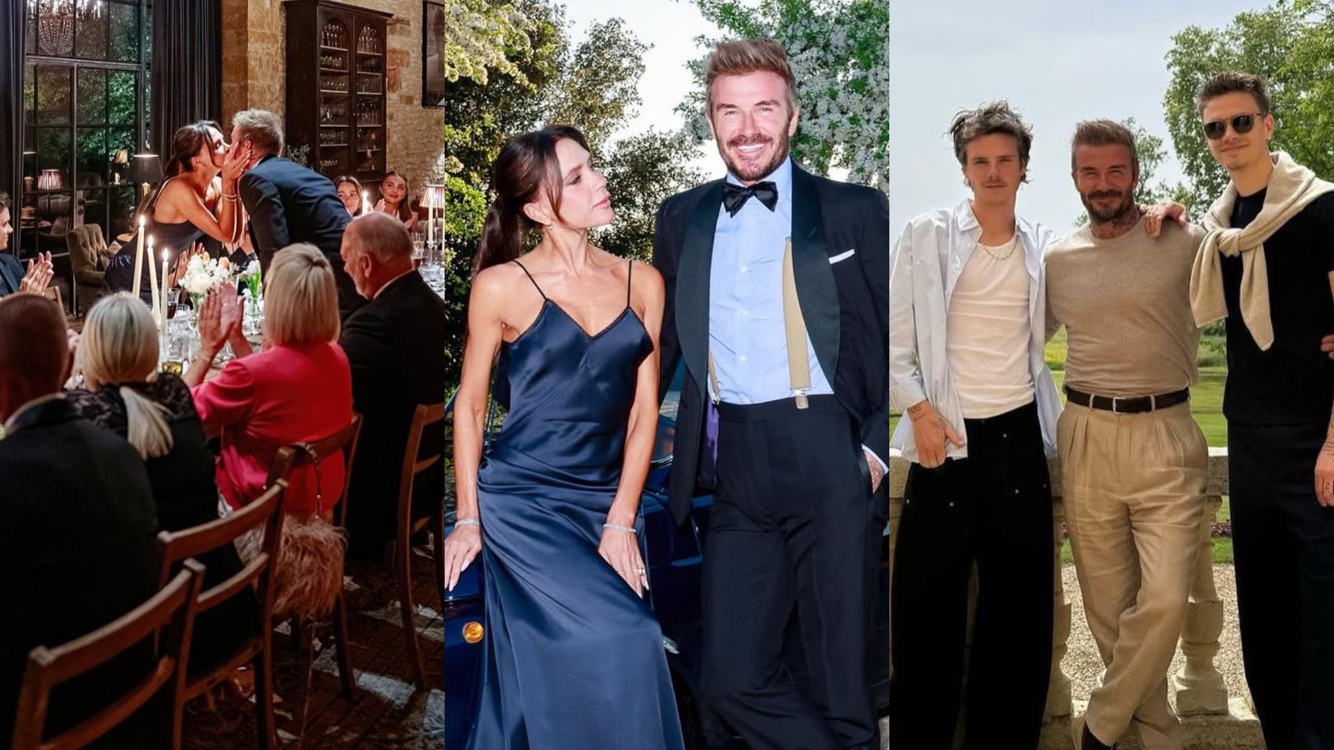 Beckhamowie pochwalili się, jak celebrują 50. urodziny Davida. Były całusy z Victorią, smakołyki i rodzinne zdjęcia (PRAWIE) w komplecie