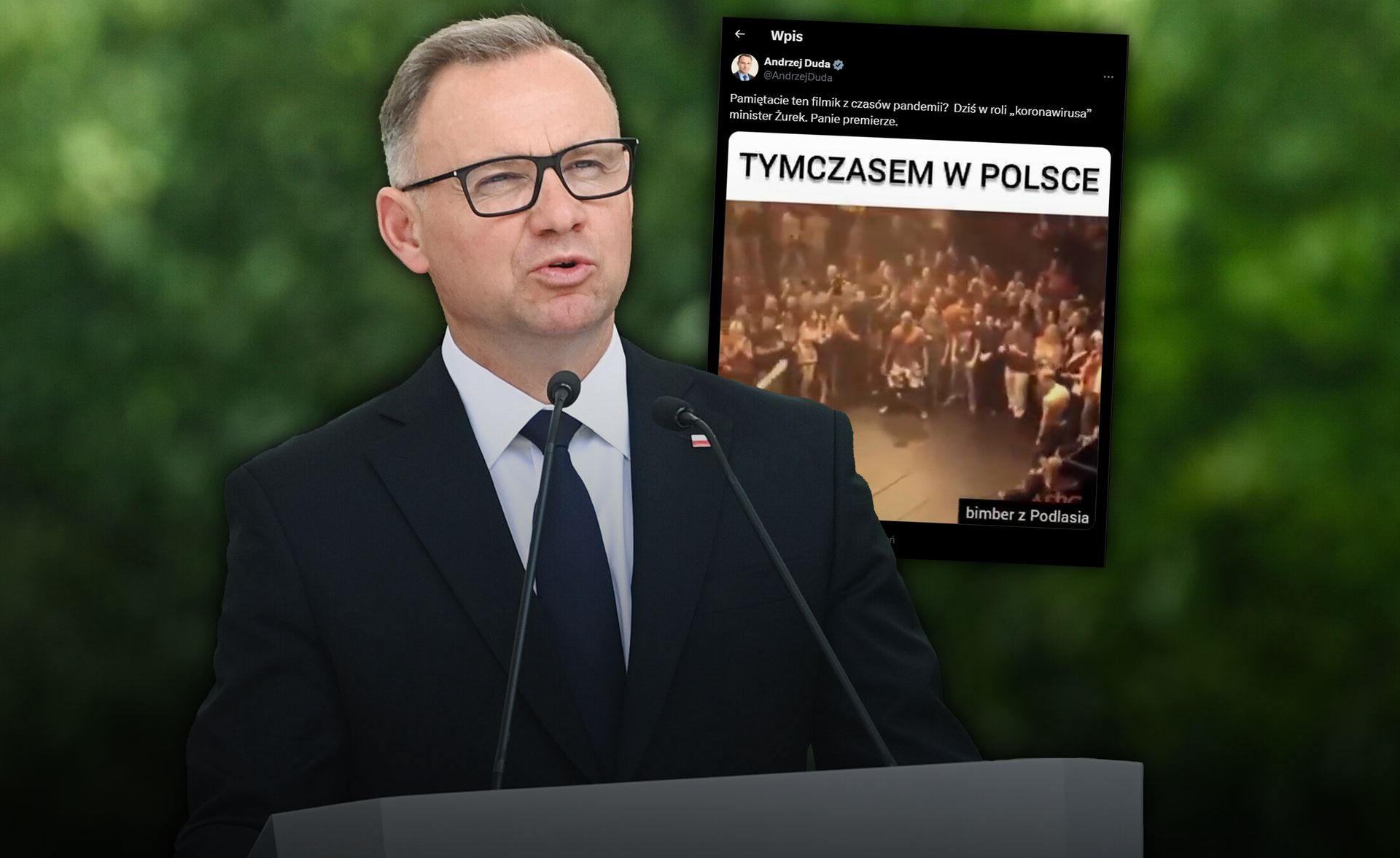 Osobliwy wpis Dudy z "koronawirusem" i "bimbrem". Mamy głos z Pałacu Prezydenckiego