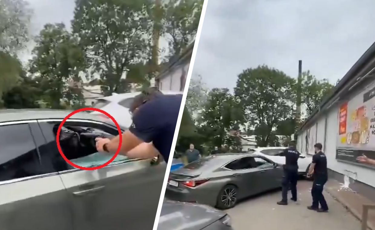 Dramatyczna akcja pod Biedronką. Padły strzały, ranny policjant