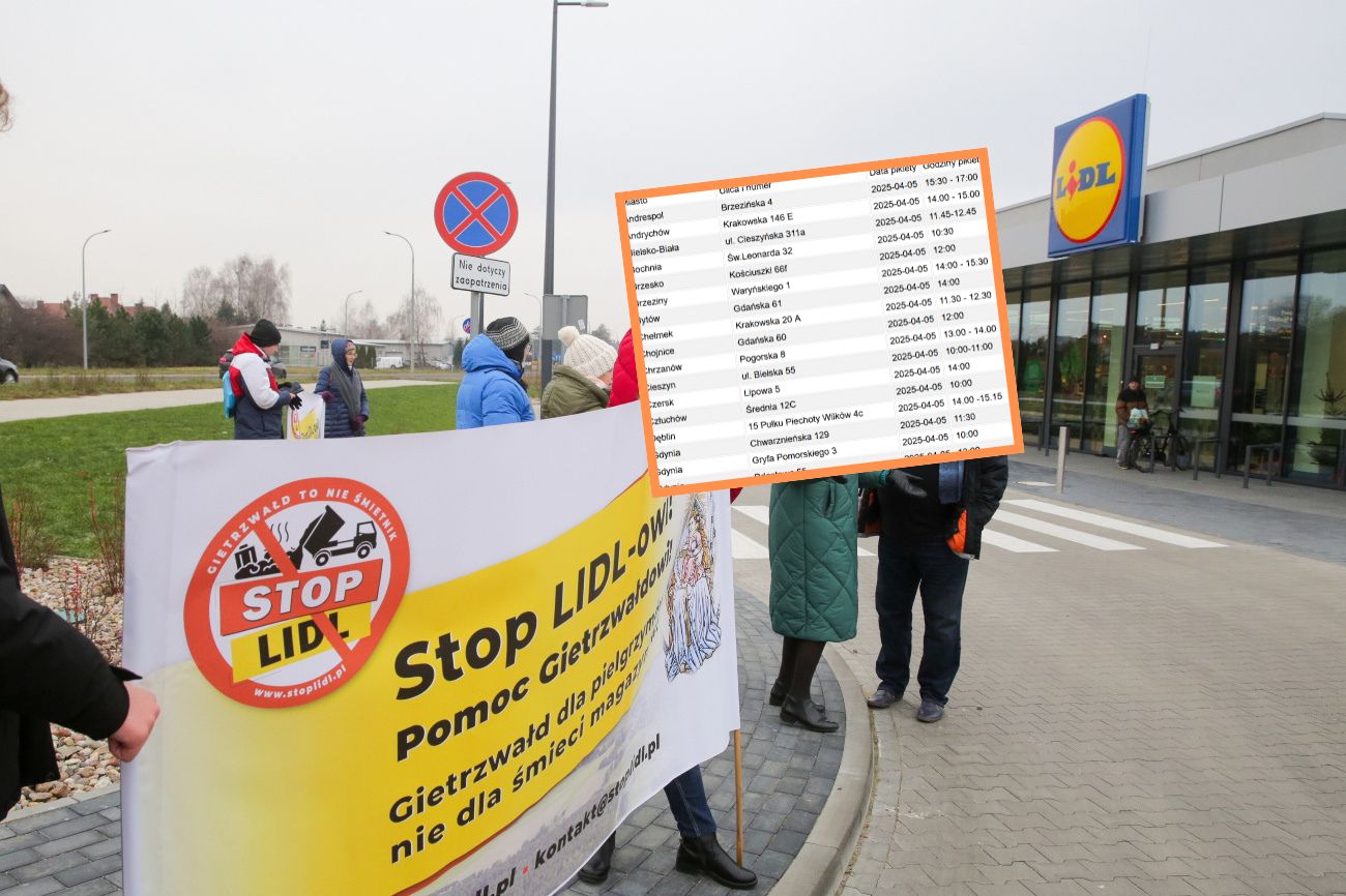 W sobotę protesty pod Lidlem. Obrońcy Maryi ujawnili lokalizacje