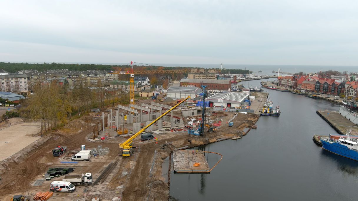 Budowa nowej bazy PGE Baltica w Ustce. Jest kluczowa dla wiatrowych inwestycji