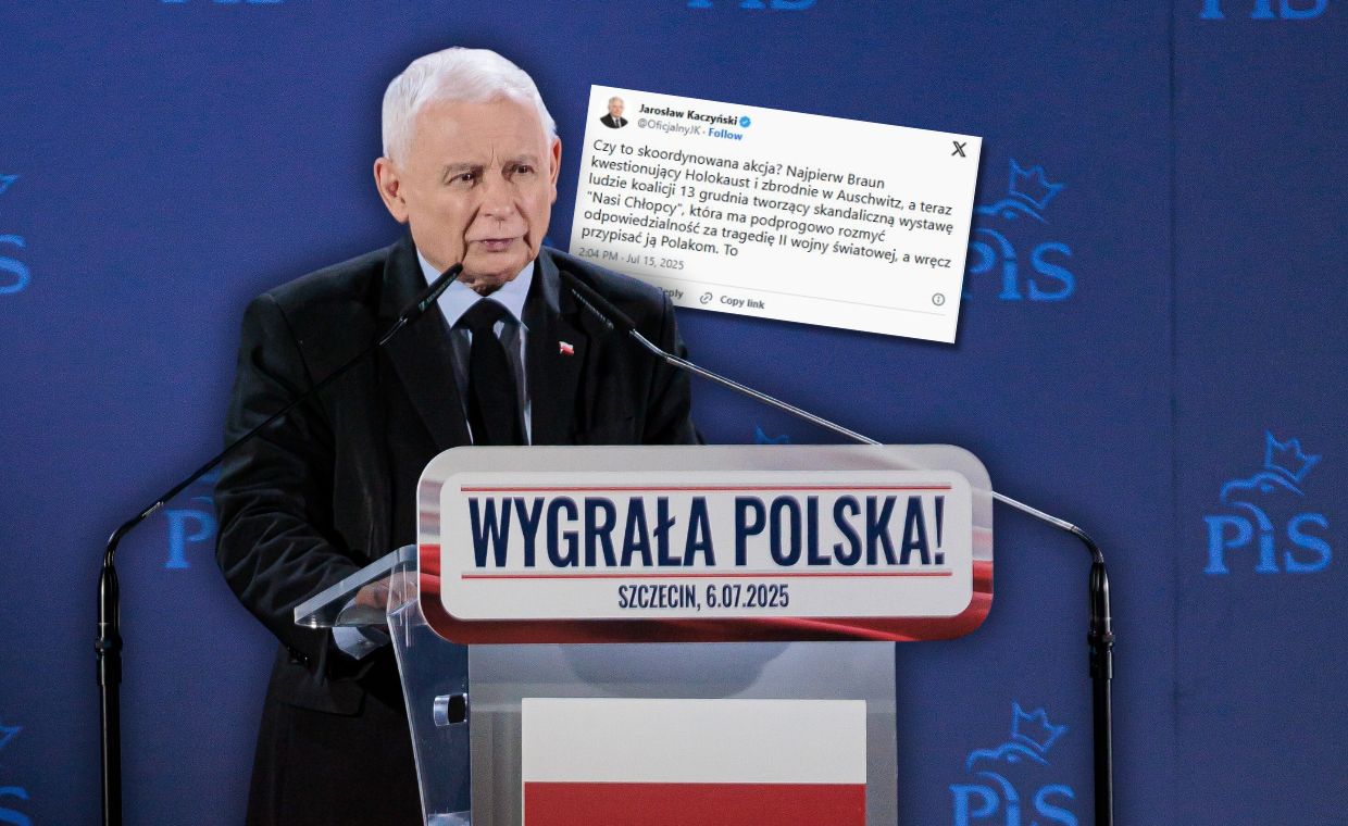 Kaczyński oburzony wystawą. "To uderzenie w polską rację stanu"