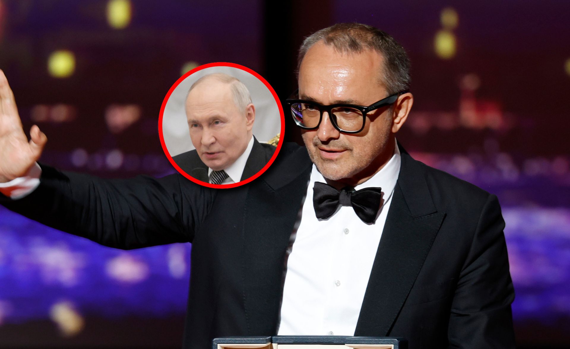Niespodziewana akcja w Cannes. Zwrócił się ze sceny wprost do Putina