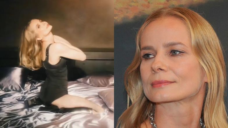 Skrępowana przez body Magdalena Cielecka PRĘŻY SIĘ NA ŁÓŻKU, promując teledysk. "Ogień!" (WIDEO)