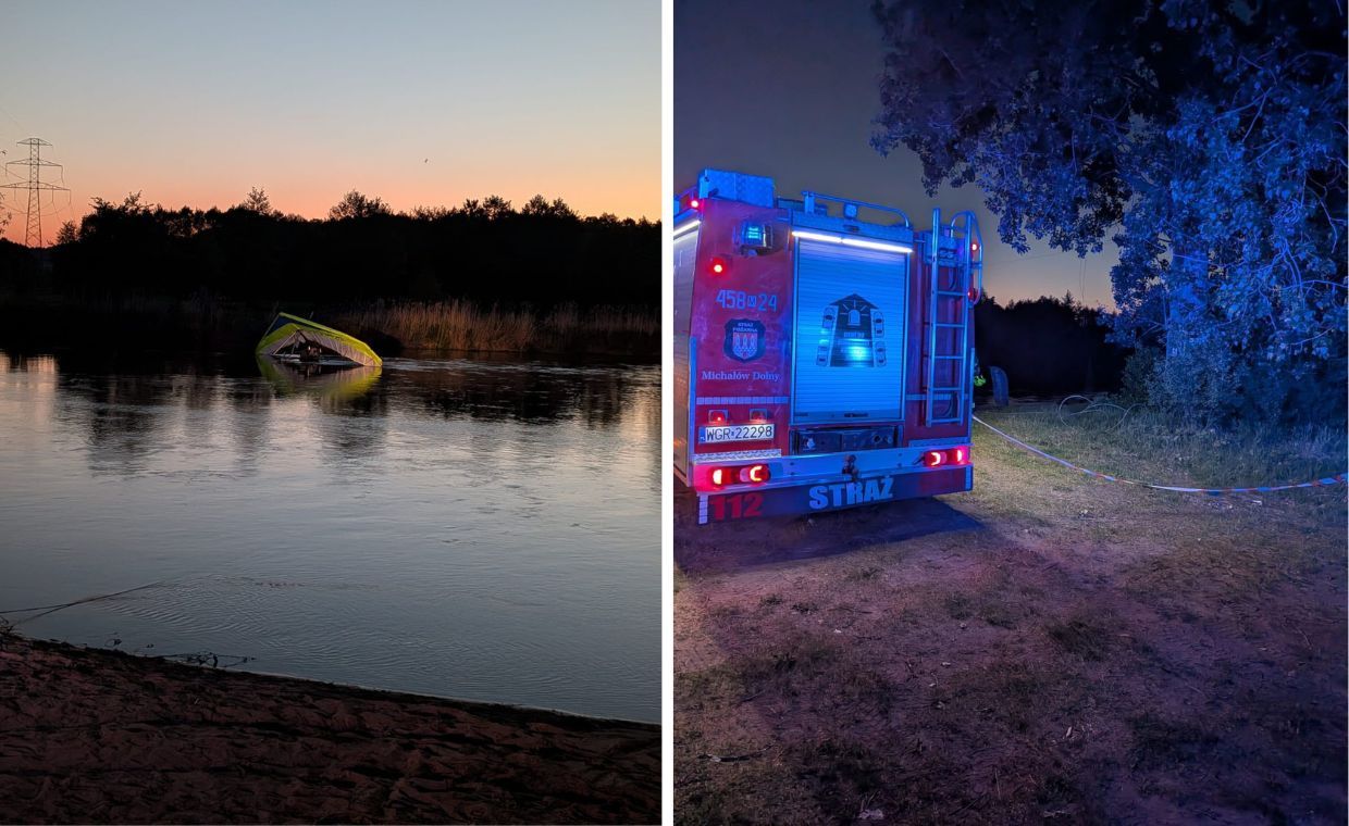 Wypadek motolotni pod Grójcem. Pilot zahaczył o linię energetyczną