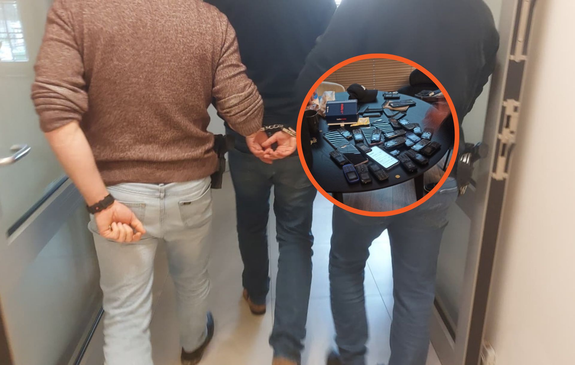 Znaleźli u niego 56 telefonów. Był poszukiwany listami gończymi