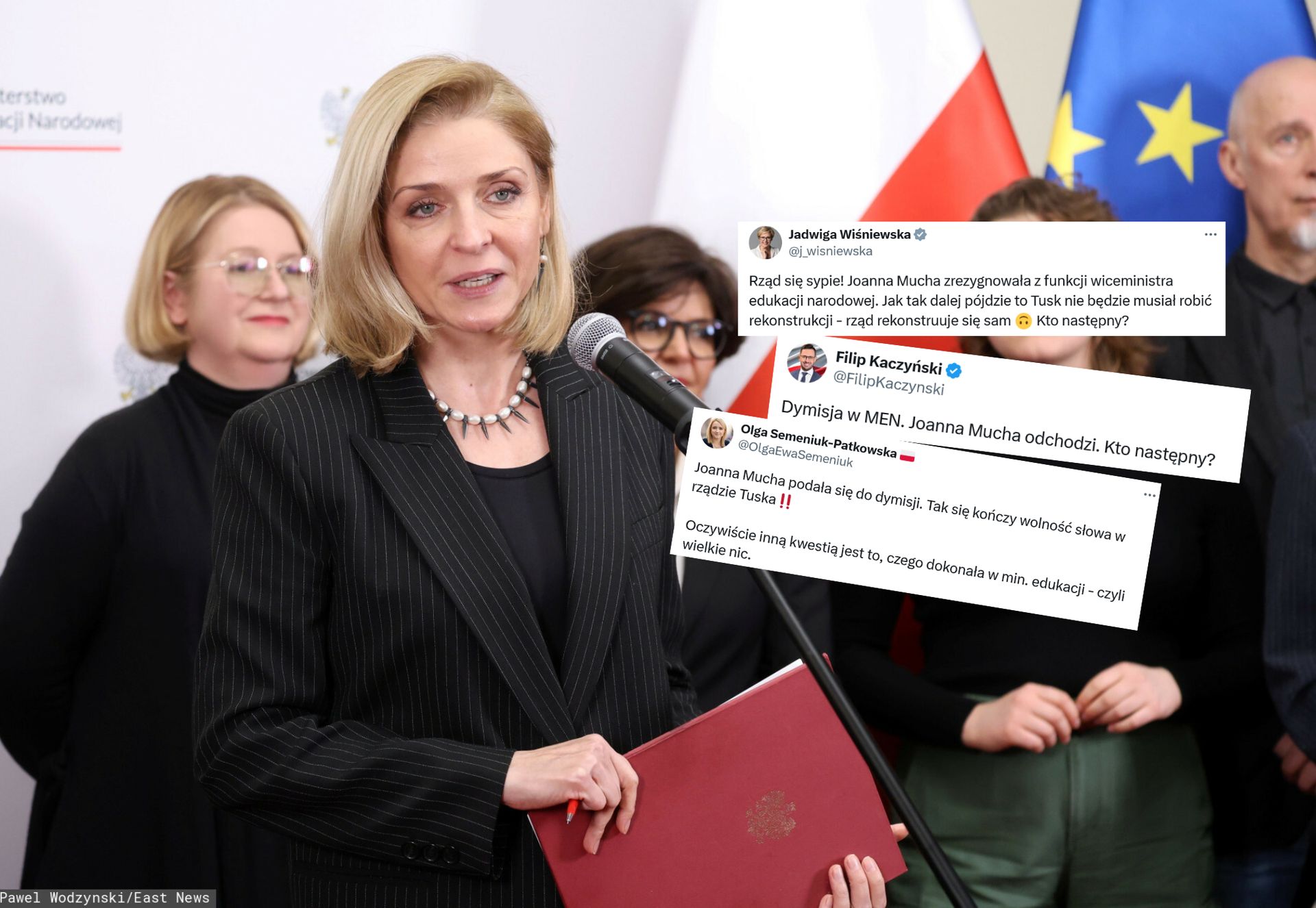 Komentują dymisję Joanny Muchy. "Rząd się sypie"