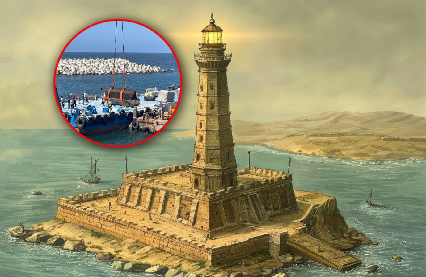 Wydobyli z głębin bloki latarni z Faros. Była cudem starożytnego świata