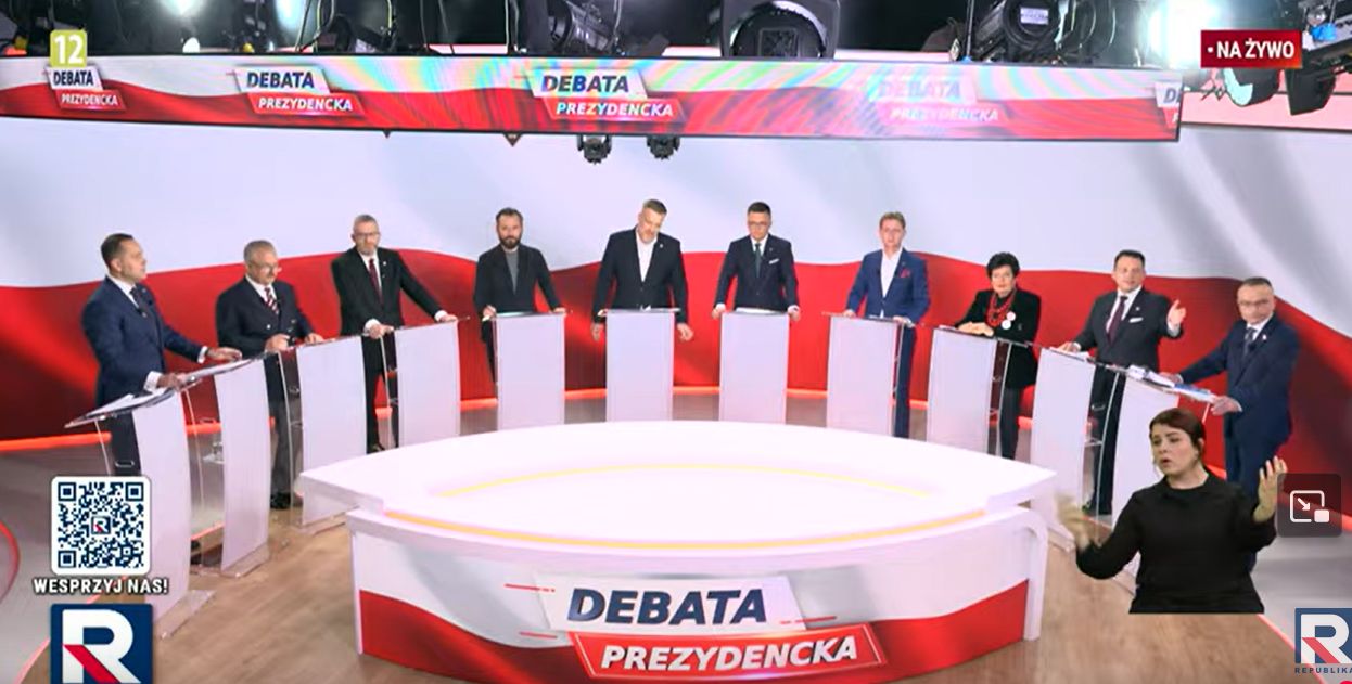 Incydent na debacie Republiki. "Nie mamy zegara"