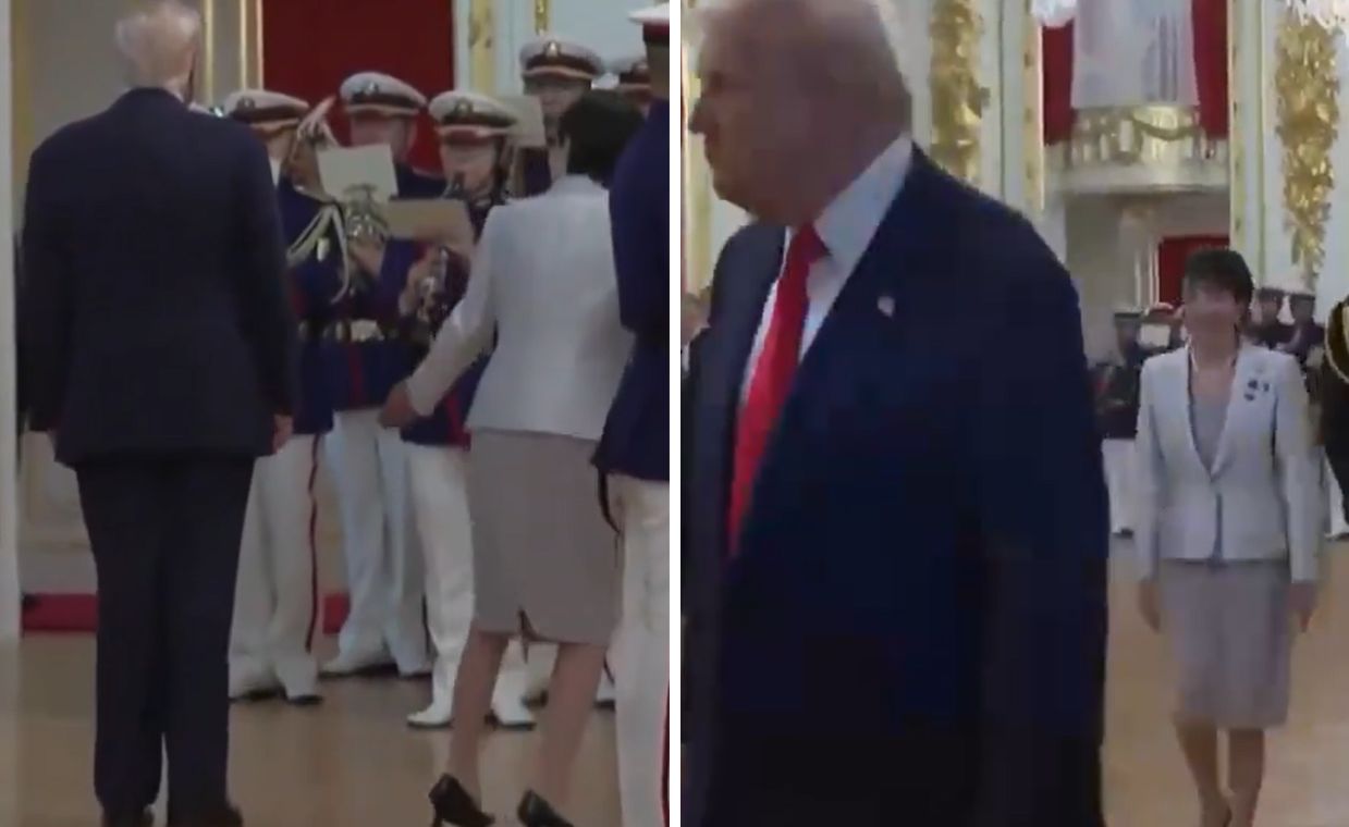 Trump złamał protokół? Prezydent USA pogubił się w Japonii
