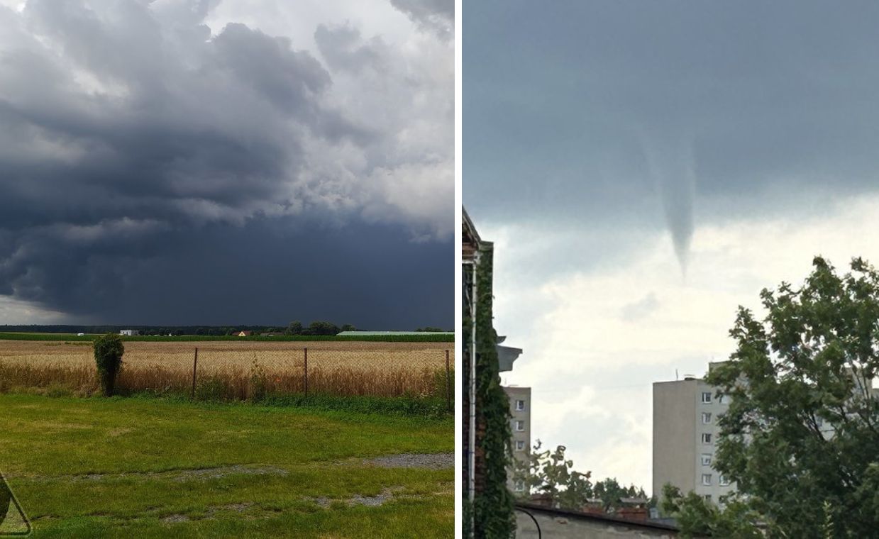 Burze nad Polską. W Gliwicach sformułował się lejek kondensacyjny