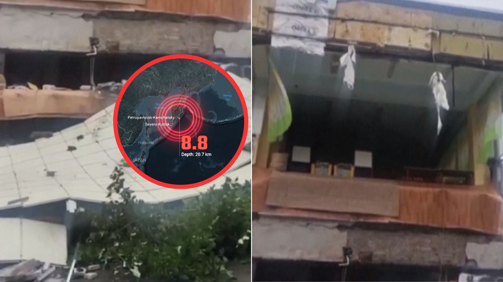 Potężne trzęsienie ziemi w Rosji. Nagrania mieszkańców Kamczatki