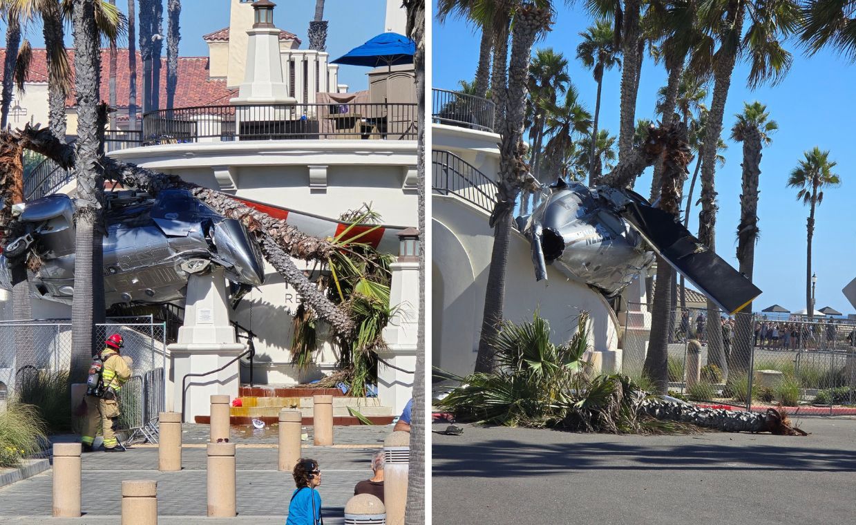 Katastrofa helikoptera w Kalifornii. Szokujące nagrania