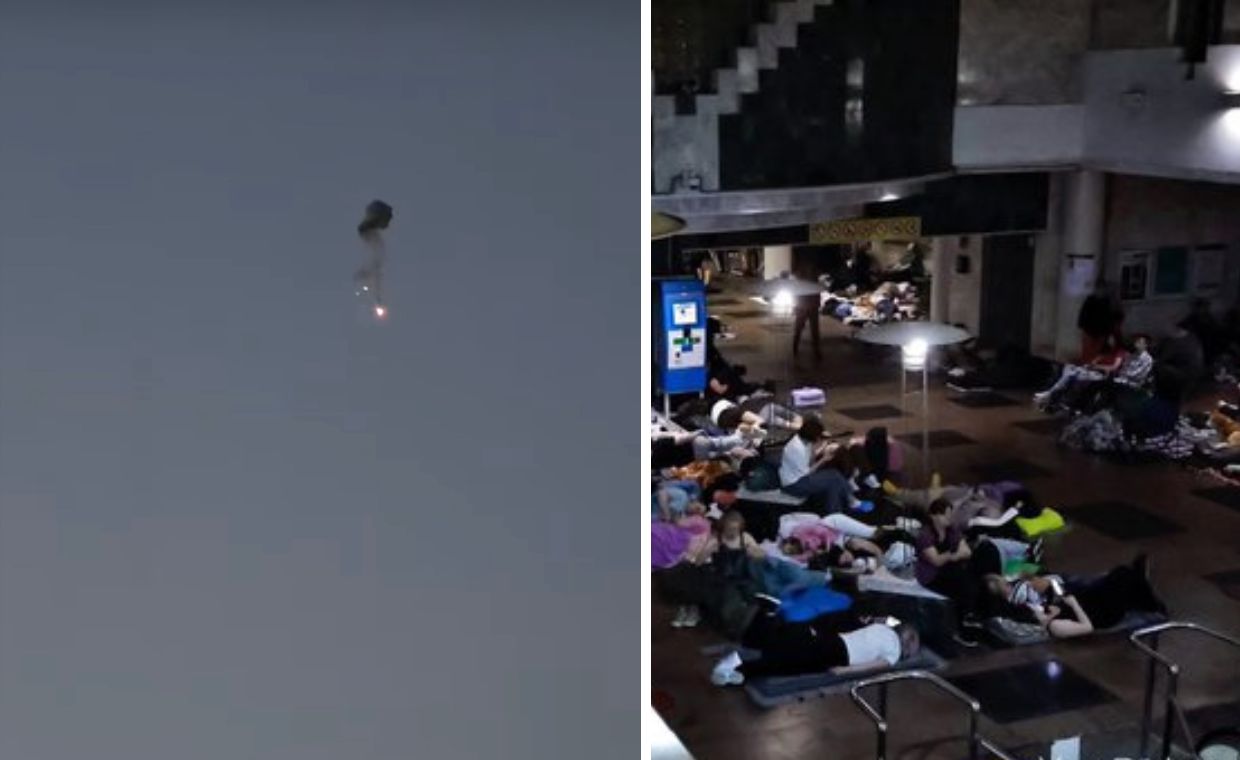 Mieszkańcy Kijowa śpią w metrze. Nocny atak Rosji