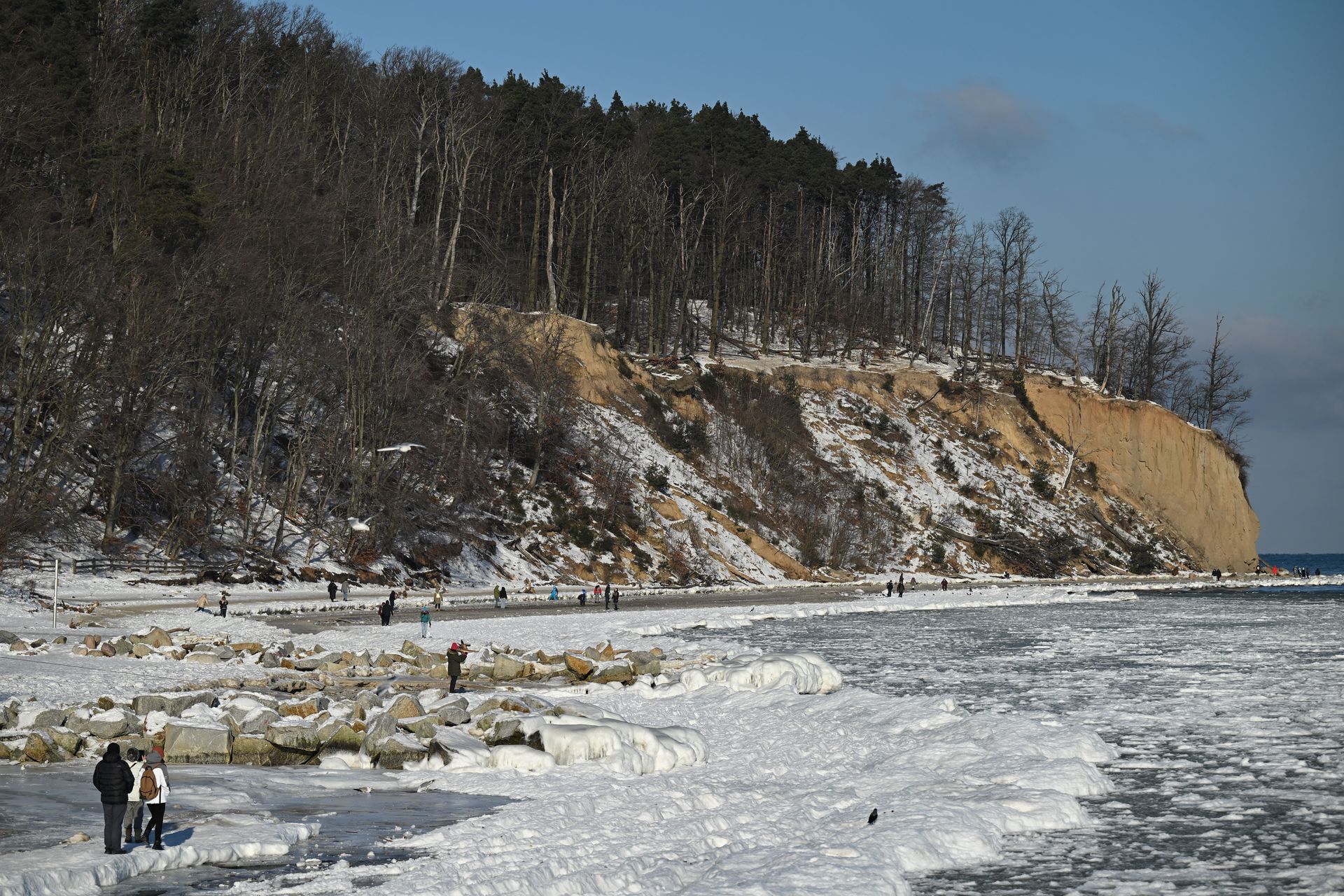 Zima na Bałtyku. Lodowy pejzaż nad polskim morzem