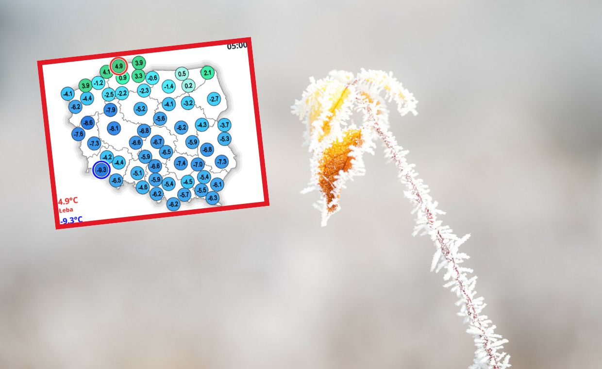 Mroźny poranek w części Polski. Spora różnica temperatur