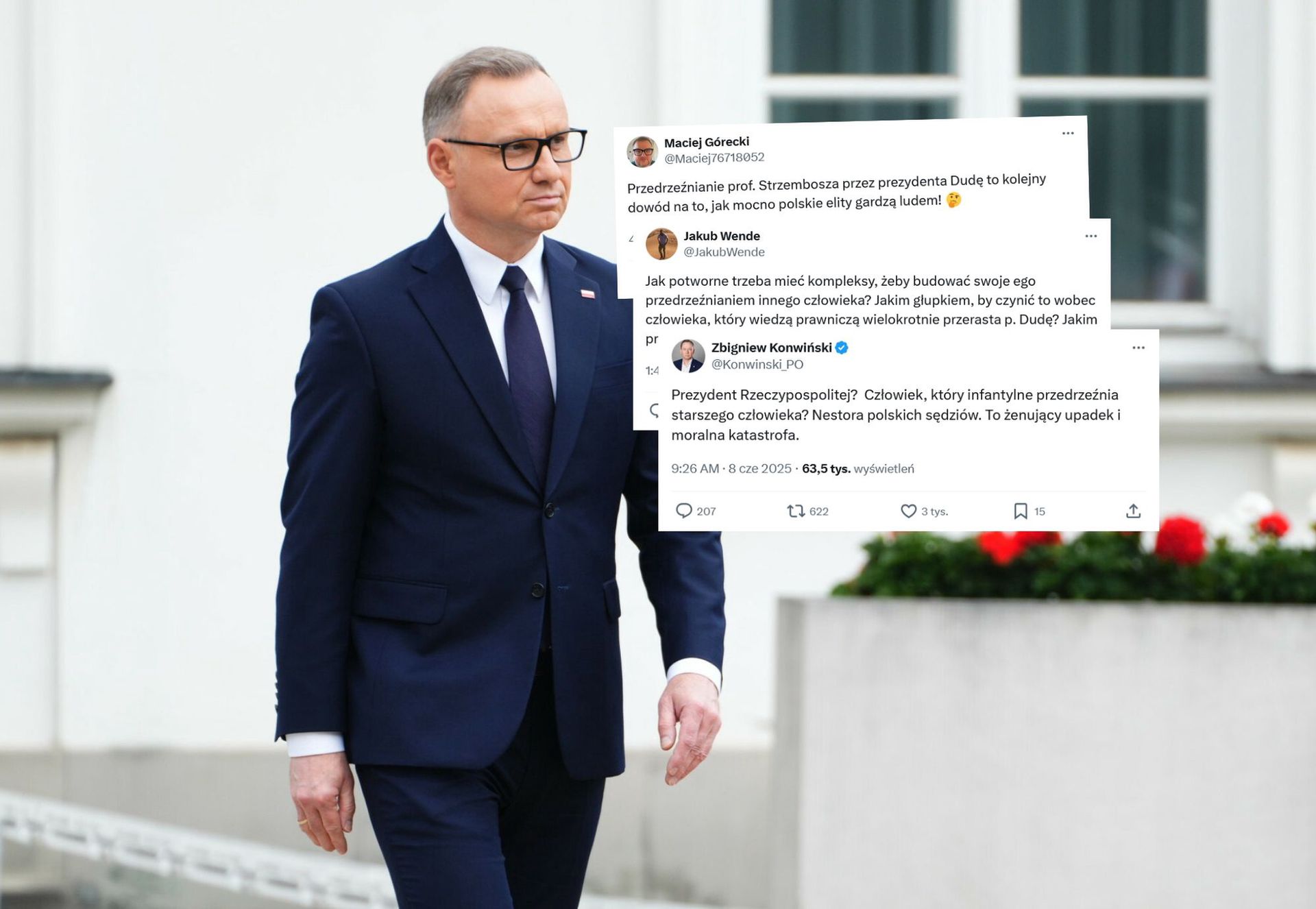 Fala komentarzy po słowach Narciarza. Naśladował głos prof. Strzembosza