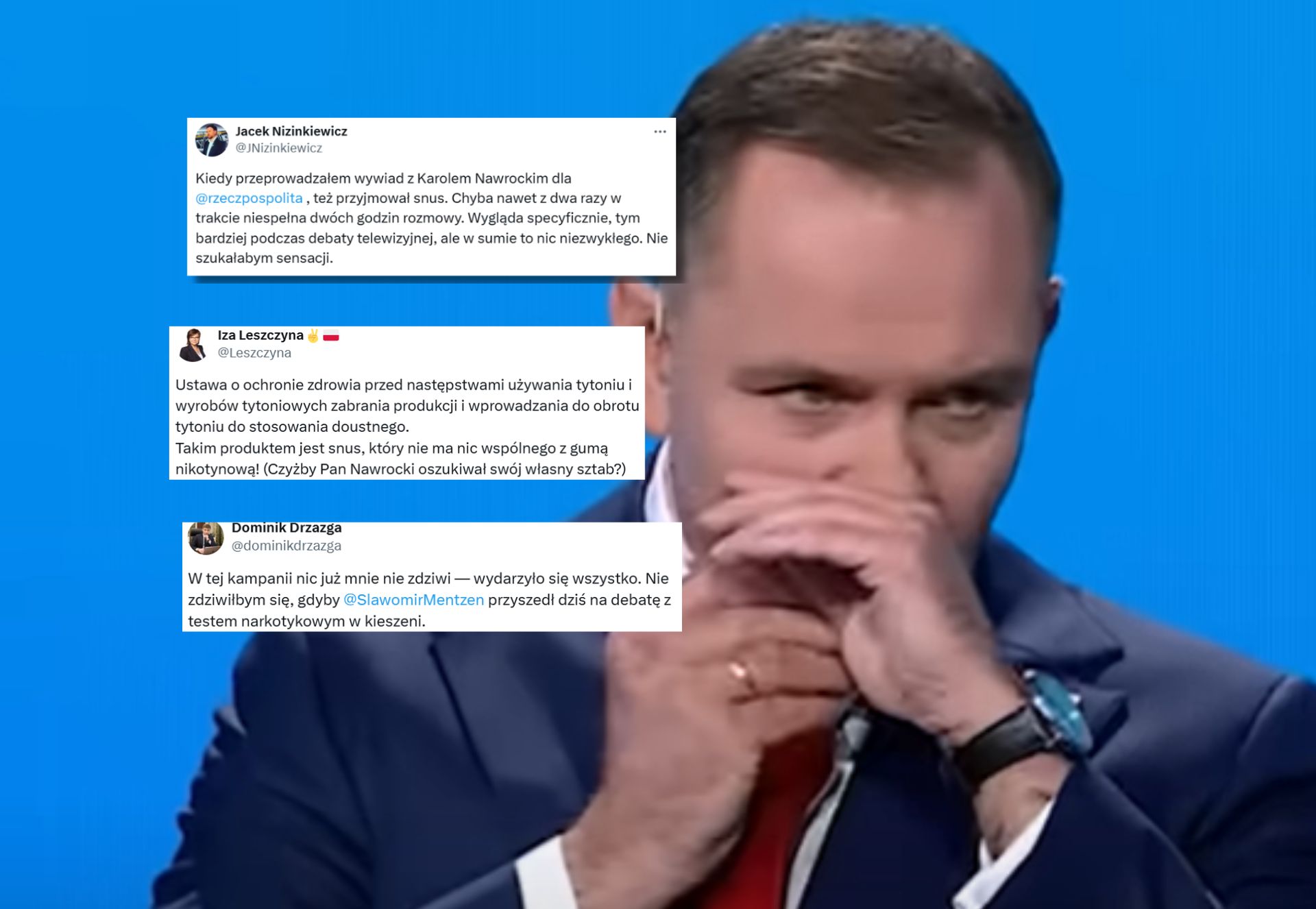 Nawrocki zażył "snusa". Fala komentarzy. "Nic mnie już nie zdziwi"