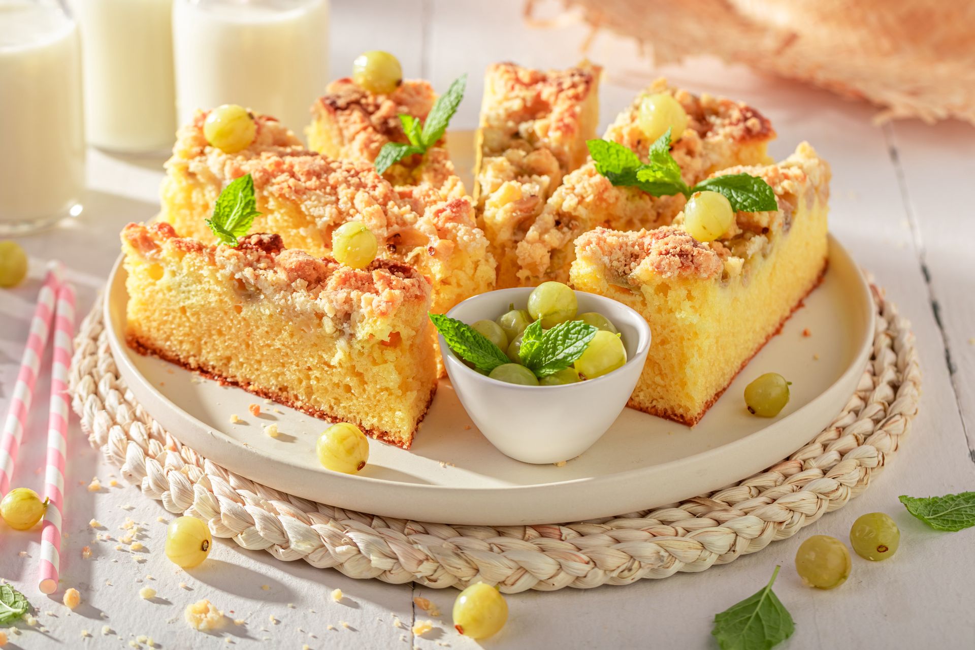 Kiedy spodziewam się gości, robię szybki placek na maślance. Z sezonowymi owocami smakuje jak marzenie