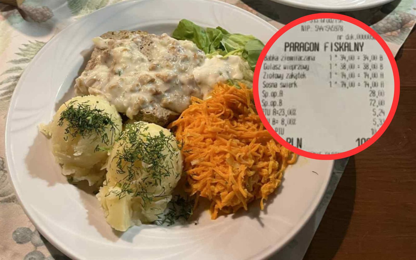 Zamówiła tradycyjny obiad na Podlasiu. Dostała talerz i niemal podskoczyła