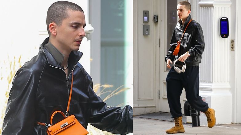 Ogolony Timothee Chalamet podbija Nowy Jork z torebką Hermes za około 55 TYSIĘCY ZŁOTYCH
