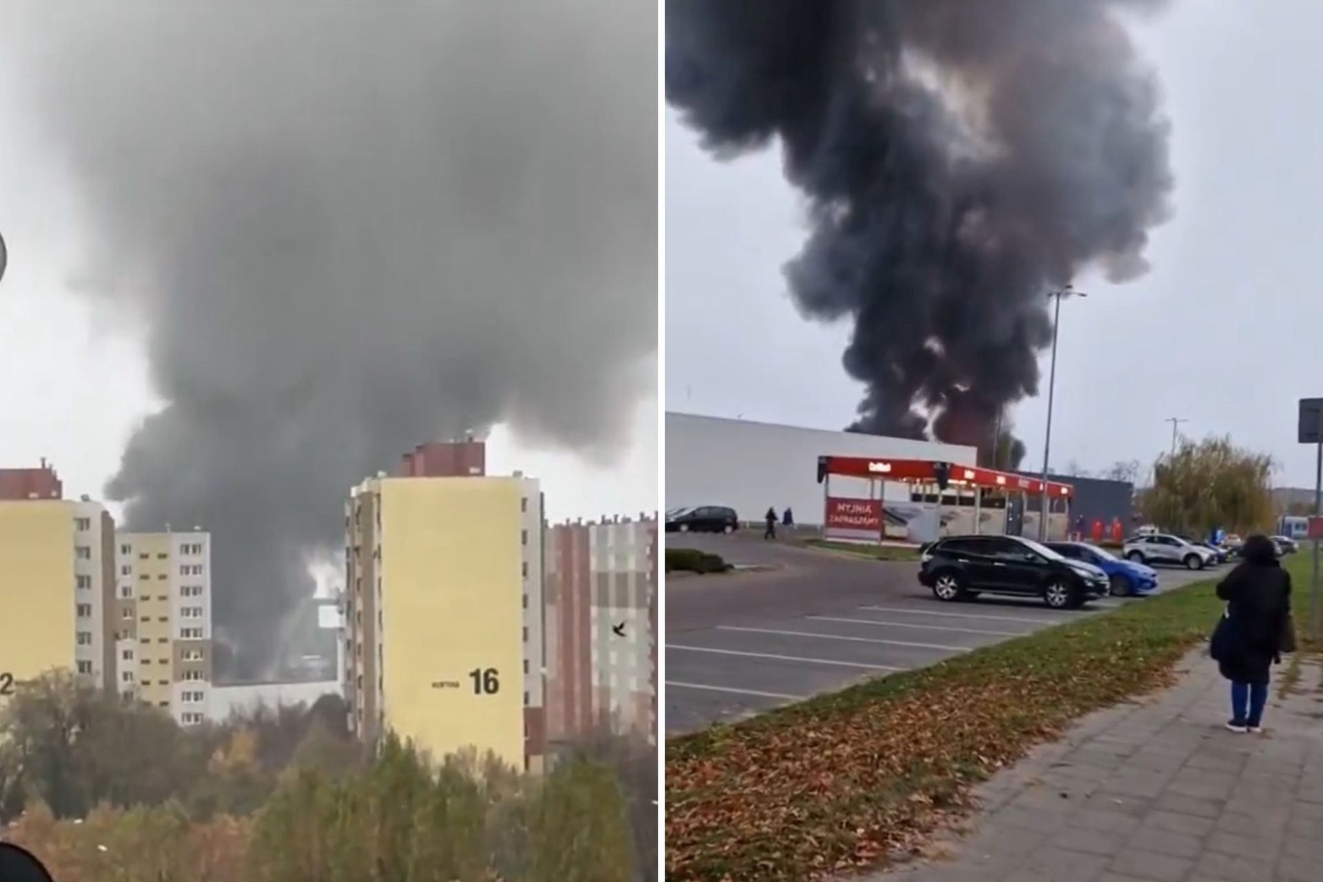 Kłęby dymu i ognia nad Poznaniem. Pociąg z kibicami Legii Warszawa w płomieniach